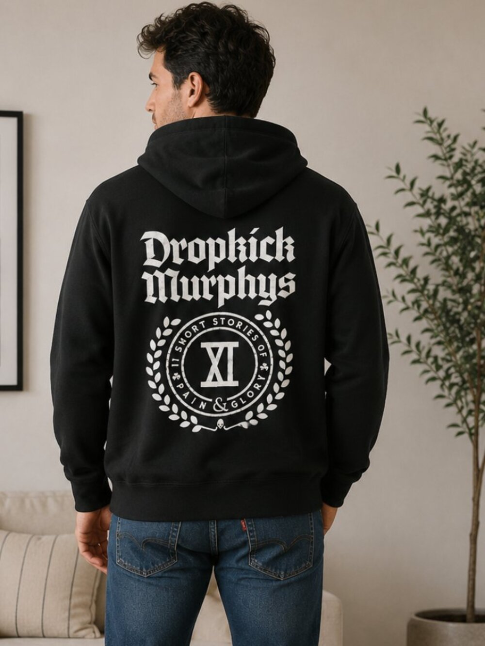Dropkick Murphys 11 short stories of pain & glory  Zip Up Hoodie (Black)